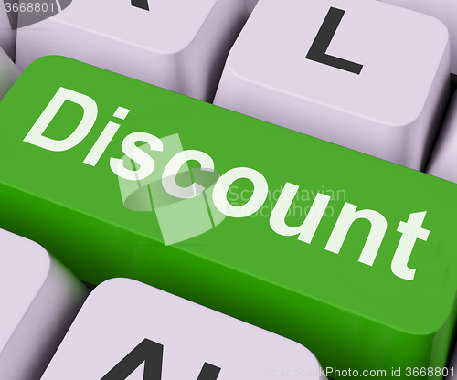 Image of Discount Key Means Cut Price Or Reduce\r
