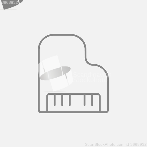 Image of Piano line icon.