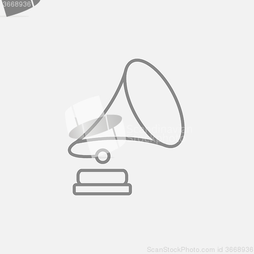 Image of Gramophone line icon.