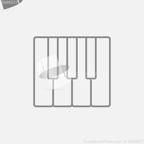 Image of Piano keys line icon.