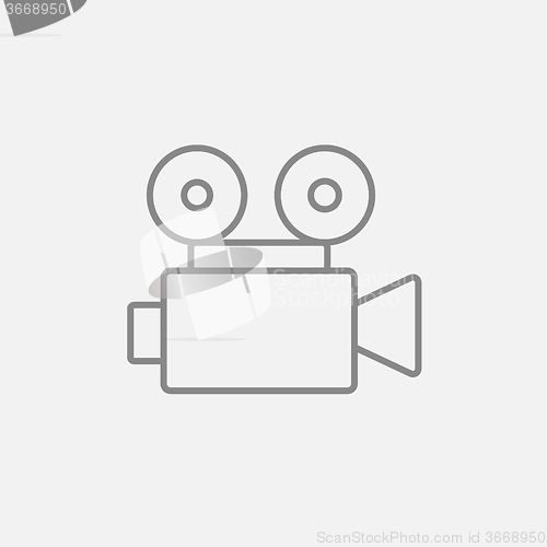 Image of Video camera line icon.