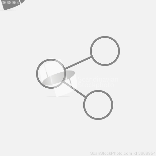 Image of Social network line icon.