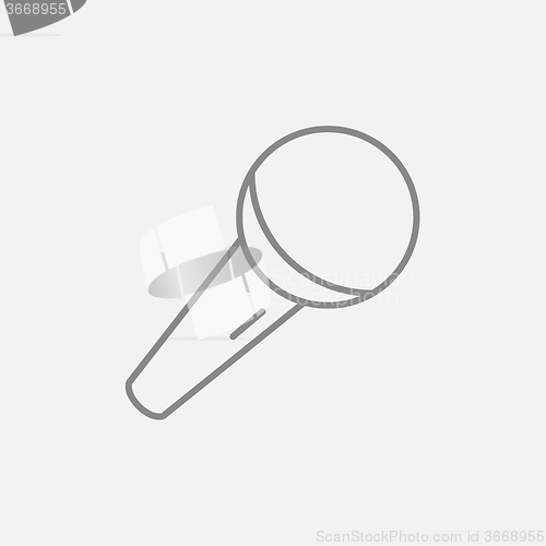 Image of Microphone line icon.