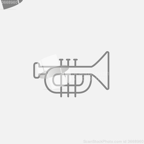 Image of Trumpet line icon.