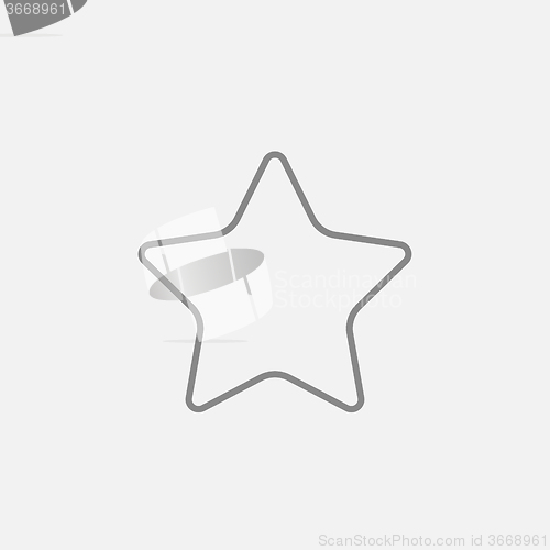 Image of Rating star line icon.