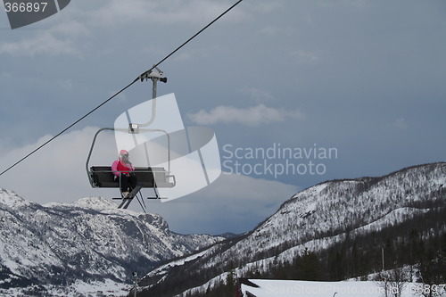 Image of Taking the ski lift