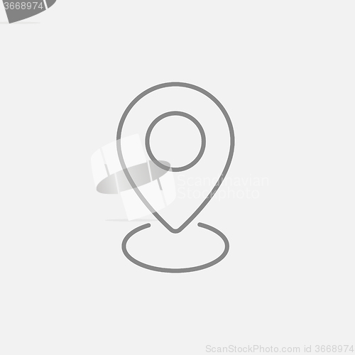 Image of Navigator guide itinerary line icon.