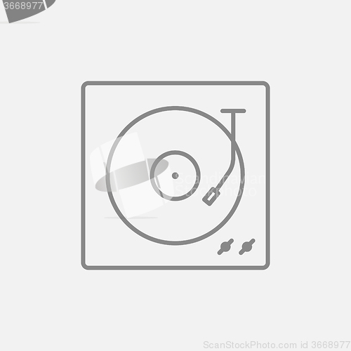 Image of Turntable line icon.