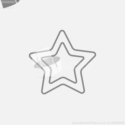 Image of Rating star line icon.