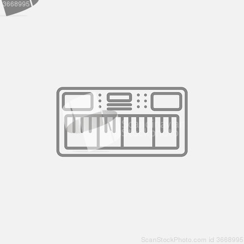 Image of Synthesizer line icon.