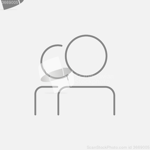 Image of People line icon.