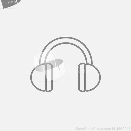 Image of Headphone line icon.