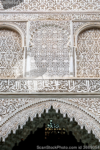 Image of line in morocco  old tile and   ceramic abstract