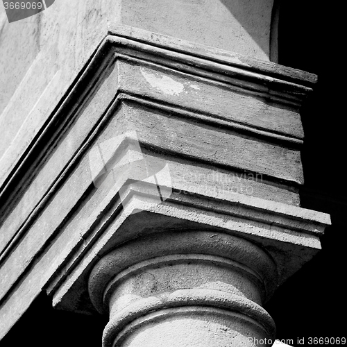 Image of abstract old column in the  country  of europe italy and marble 