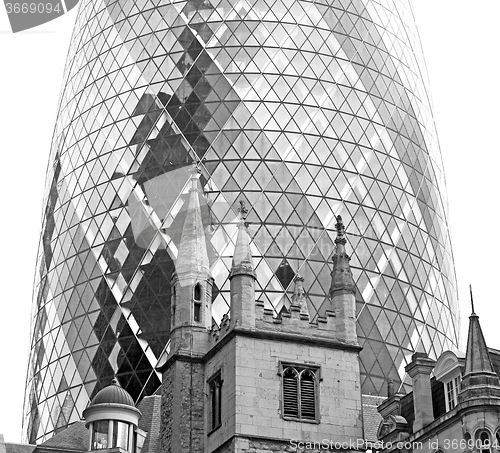 Image of new     building in london skyscraper      financial district an