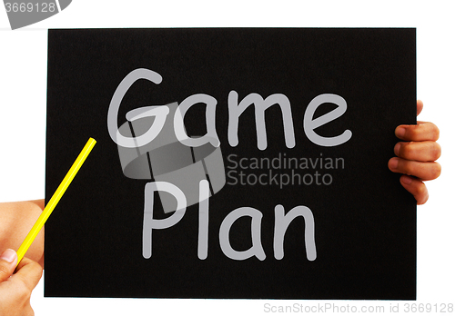 Image of Game Plan Blackboard Means Strategies And Tactics