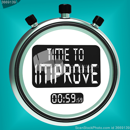 Image of Time To Improve Message Means Progress And Improvement