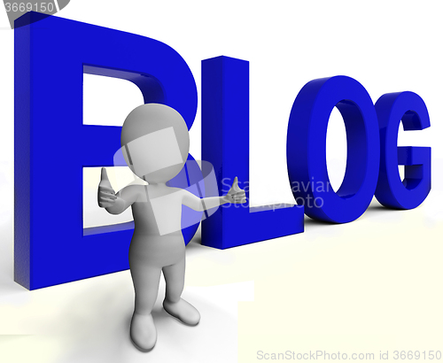 Image of Blog Word Shows Blogger Website And Blogging