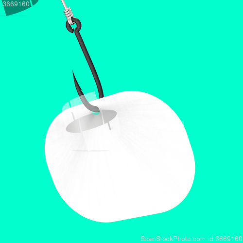 Image of Blank Tag On Hook Shows White Copy Space Copyspace
