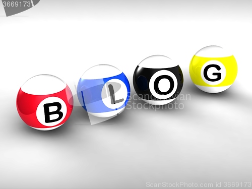 Image of Blog Word Shows Weblog Blogging
