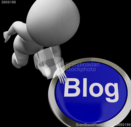 Image of Blog Button For Blogger Or Blogging Web Sites