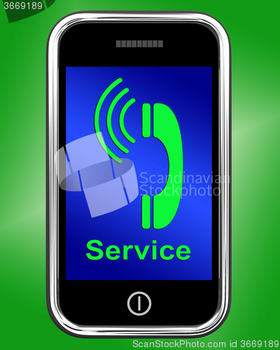 Image of Service  On Phone Means Call For Help