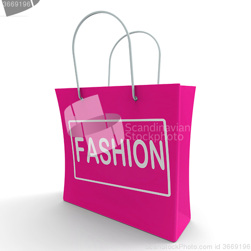 Image of Fashion Shopping Bag Shows Fashionable Trendy And Stylish