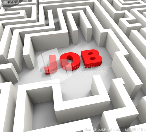 Image of Job In Maze Showing Finding Jobs