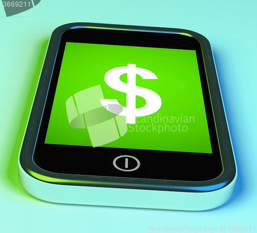 Image of Dollar Sign On Phone Shows $ Currency