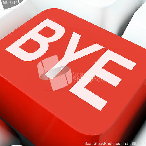 Image of Bye Key Means Farewell Or Departing\r