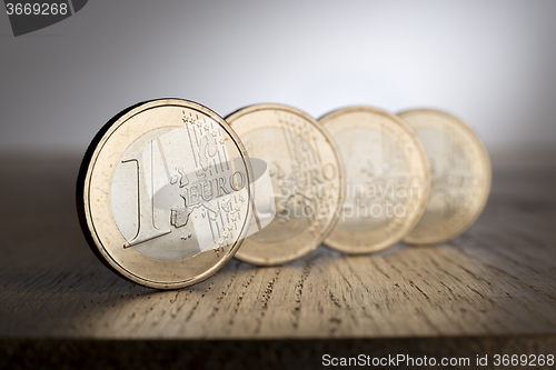 Image of Euro Coins on table