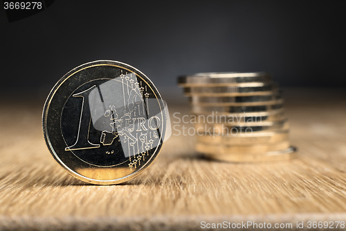 Image of Euro Coins on table