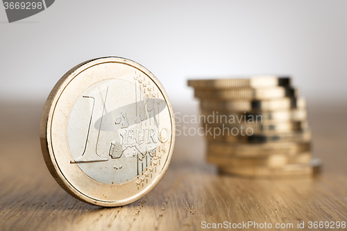 Image of Euro Coins on table