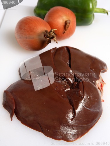 Image of Raw liver and onions