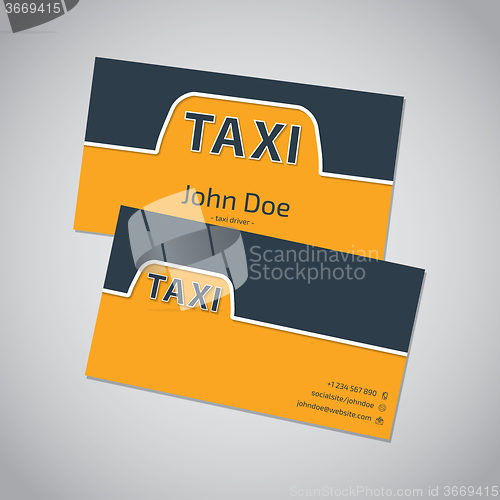 Image of Taxi business card template design