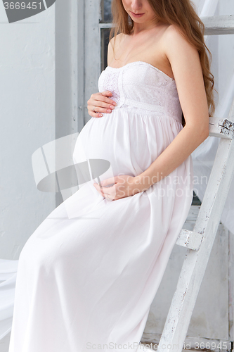 Image of Portrait of the young pregnant woman