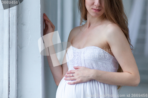 Image of Portrait of the young pregnant woman