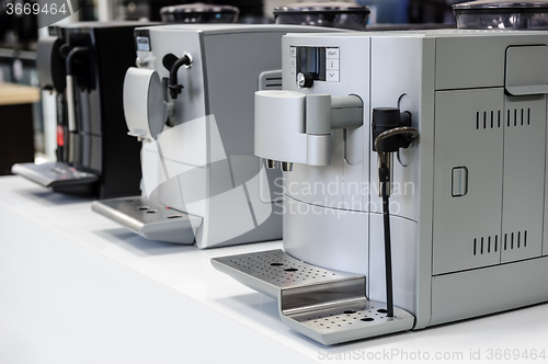 Image of row of coffee machines