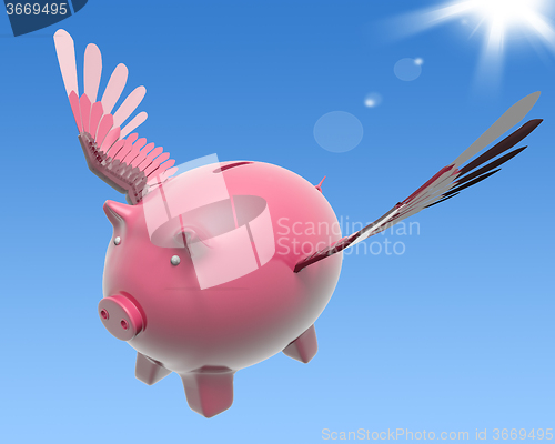 Image of Flying Piggy Shows High Prosperity And Investment