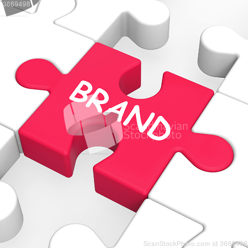 Image of Brand Jigsaw Shows Branding Trademark Or Product Label