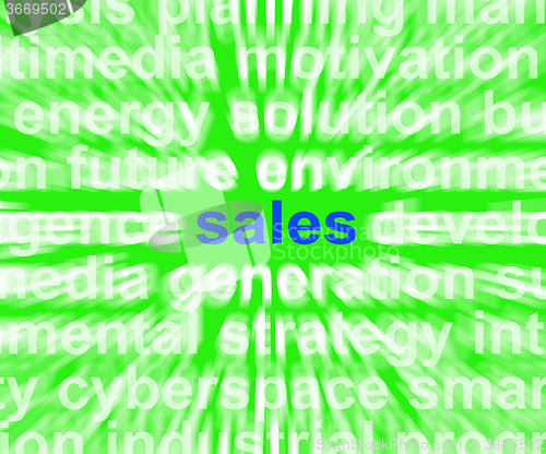 Image of Sales Word Shows Marketing Selling Products To Consumers