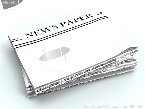 Image of Blank Newspaper With Copyspace Shows News Media Headline Space