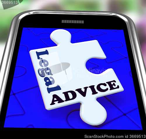 Image of Legal Advice Smartphone Means Lawyer Assistance Online