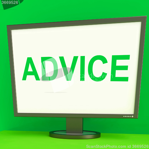 Image of Advice Screen Means Guidance Advise Recommend Or Suggest