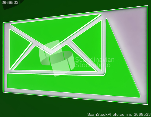 Image of Envelope Sign Button Shows Online Mailbox