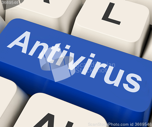 Image of Antivirus Key Means Protection\r