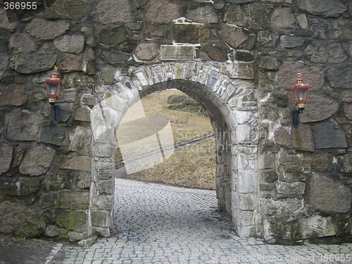 Image of Gate at old fortress, Norway