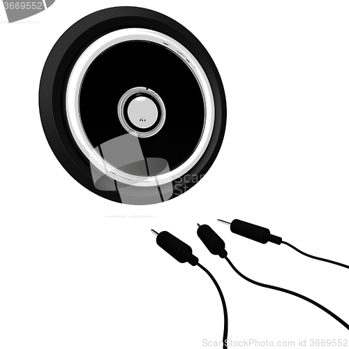 Image of Audio Speaker Shows Music Equipment Or Loudspeaker