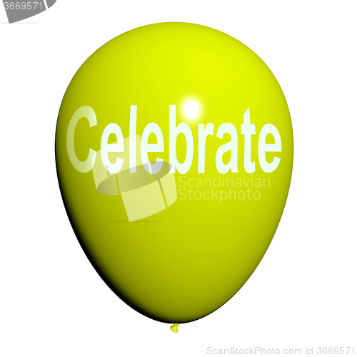 Image of Celebrate Balloon Means Events Parties and Celebrations