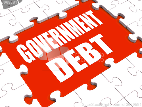 Image of Government Debt Puzzle Shows Nation Penniless And Bankrupt